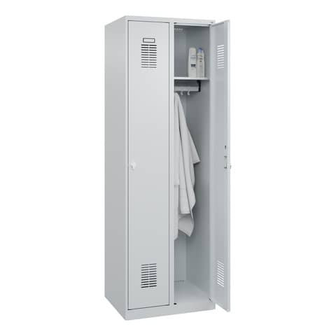 Garderobenschrank 2 Abteile h.grau CP 088055-20/RAL7035 S10002