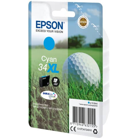 Inkjetpatrone Nr.34XL cyan EPSON C13T34724010