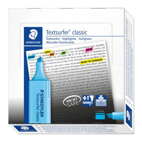 Textmarker Textsurfer blau STAEDTLER 364-3 nachfüllbar