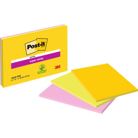 Haftnotizblock 3ST sortiert POST-IT 6445-3SS-EU 101x152mm