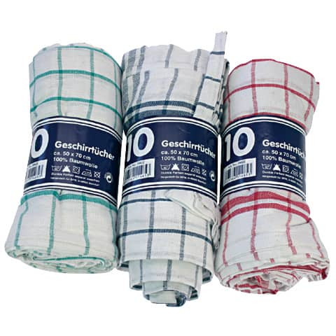 Geschirrtuch 10ST 50x70cm sortiert CLEAN 63653/220000510