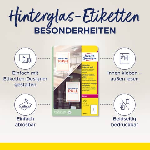 Universaletiketten 210x148mm weiß AVERY ZWECKFORM L9002-10