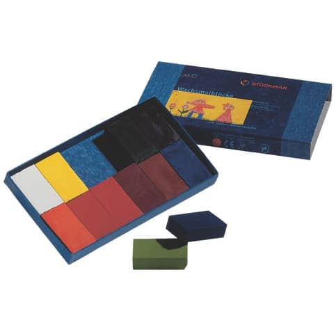 Wachsmalblock 12Farben sort. STOCKMAR 34200