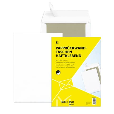 Versandtasche B4 HK 120g weiß 30002544 5ST Papprückwand