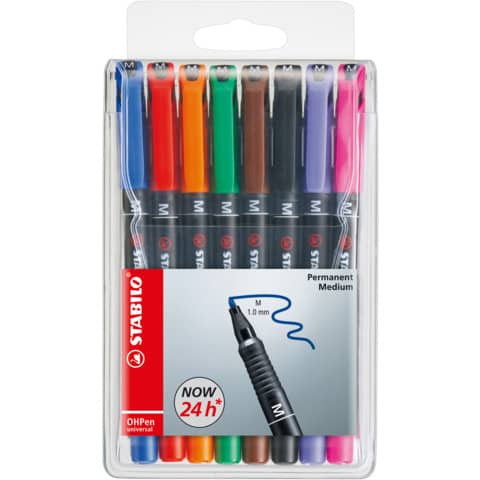 Folienstift OHPen M Etui 8 Farben STABILO 843/8 permanent