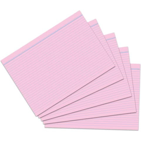 Karteikarte A8 100 ST rosa RNK 115083 liniert