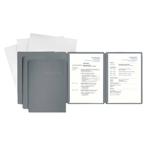 Bewerbungsset Special grau PAGNA 22028-06 3-tlg.