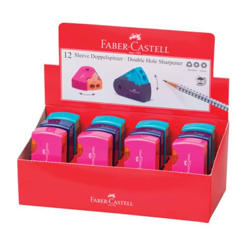 Dosenspitzer doppelt Sleeve sortiert FABER CASTELL 182704 Trend