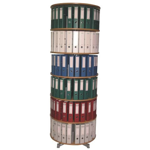 Ordnerdrehsäule 6 Etagen buche RE081BB6 D81cm