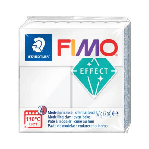 Modelliermasse Fimo weiß transparent STAEDTLER 8020-014 Soft 57g