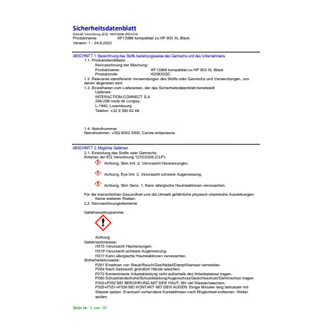Tinte ersetzt HP 903XL-schwarz Q-CONNECT KF13988