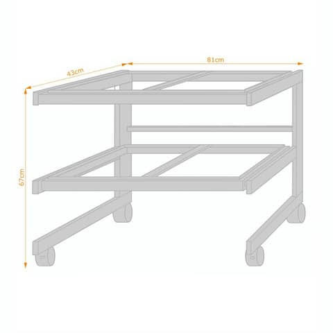 Hängemappenwagen grau HAMMERBACHER V18H2/5