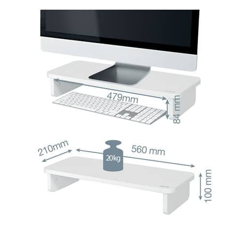 Bildschirmträger Ergo 24Zoll weiß LEITZ 6434-00-01 Ergo