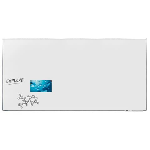 Whiteboardtafel Premium Plus - 240 x 120 cm, weiß, magnethaftend, Wandmontage