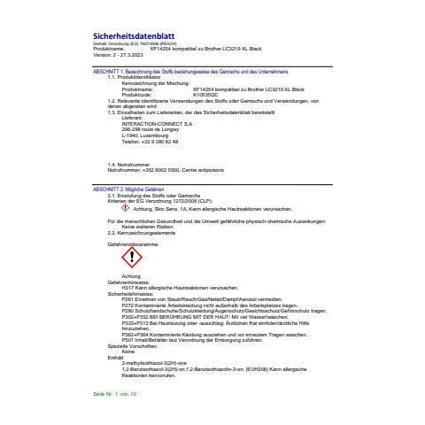 Tinte ersetzt Brother LC3219XL-Multi Q-CONNECT KF14254