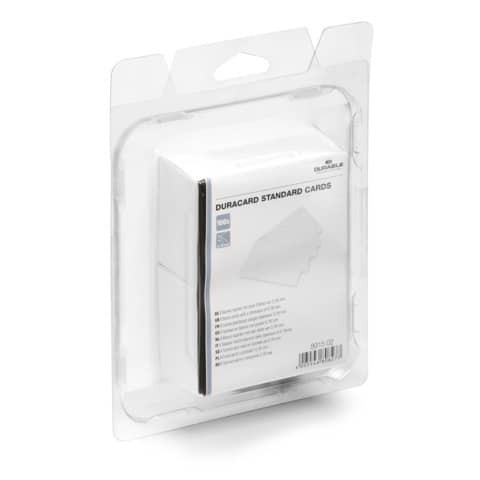 Plastikkarte 100ST stand weiss DURABLE 8915 02 DURACARD