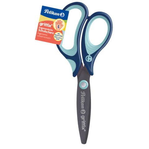 Schulschere Griffix blau links 14 cm PELIKAN 300008592 803656 Links rund