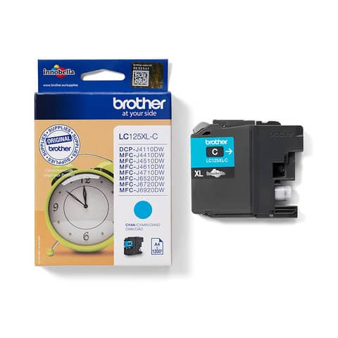 Inkjetpatrone cyan BROTHER LC125XLC HY