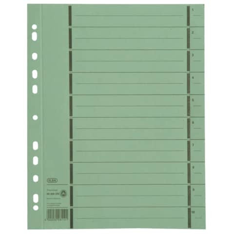 Trennblätter mit Perforation - A4 Überbreite, grün, 100 Stück
