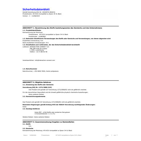 Tinte ersetzt Epson T3471-schwarz Q-CONNECT KF14231