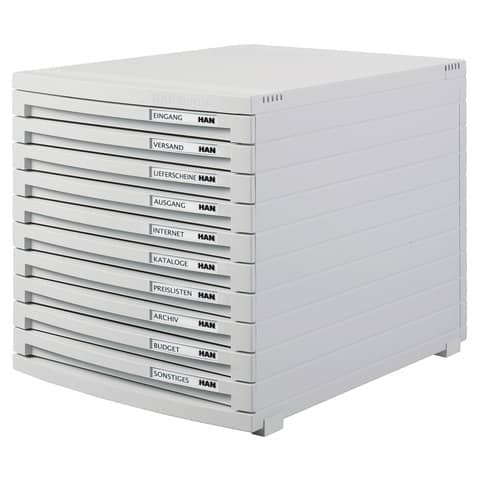 Schubladenbox 10 Laden l.grau HAN 1510-11 CONTUR