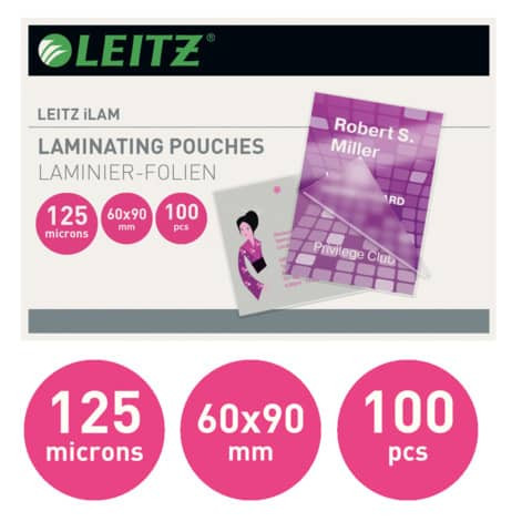 Folientasche 60x90mm 125mic LEITZ 7369-00-02 100ST