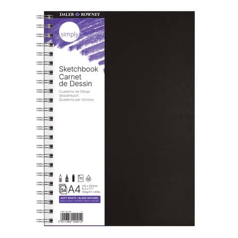 Skizzenbuch A4 54Seiten 100g Spirale DALER-ROWNEY D482254400