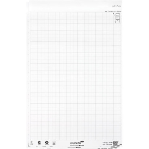 Flipchartblock 2x 50BL kariert im KA LEGAMASTER 7-157625 65x98cm