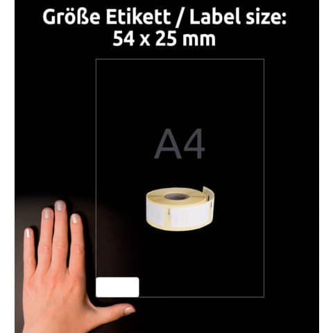 Adressetiketten 25x54mm weiß ZWECKFORM AS0722520 500ST perman.