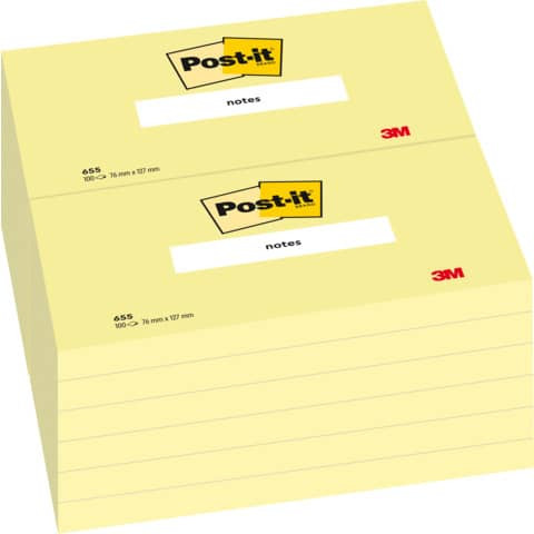Haftnotizblock 12x100BL gelb POST-IT 655 CY 76x127mm