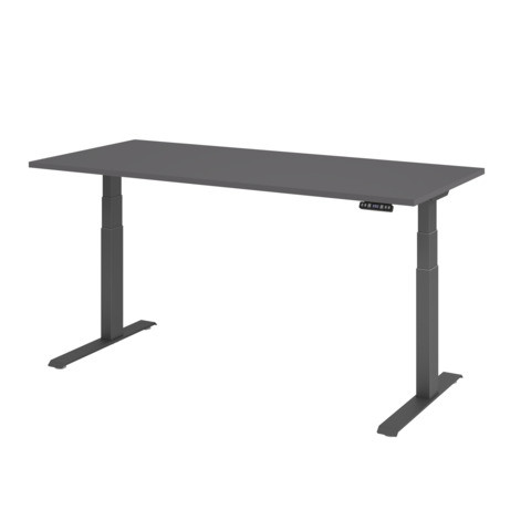 Schreibtisch elek.höhen graphit/graphit HAMMERBACHER VXDKB19/G/G 180x80cm