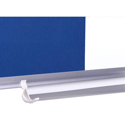 Kombitafel - 120 x 90 cm, Schreib- und Filztafel, blau/weiß