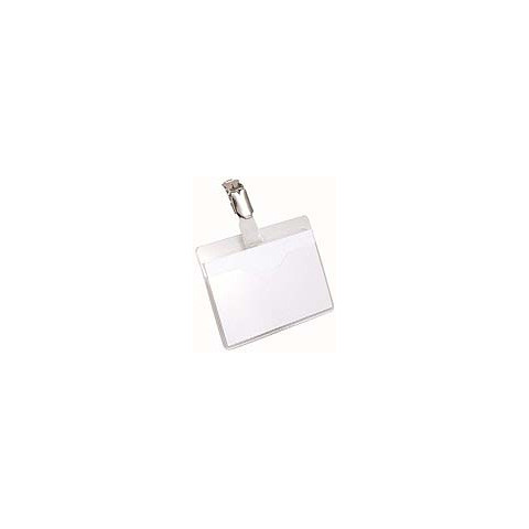 Namensschild 25ST 60x90mm DURABLE 8106 19 m.Clip