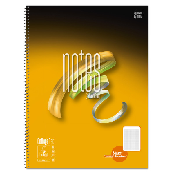 Collegeblock A4 80 Blatt kariert weiß URSUS Style 608545000 Notes Kopfzeile