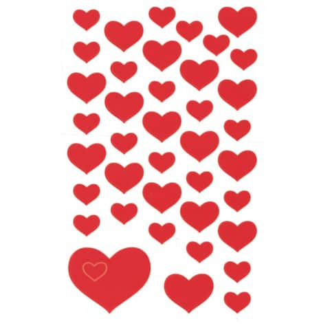 Schmucketikett rote Herzen ZWECKFORM 4371