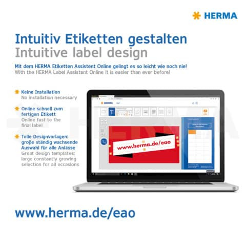 Universaletiketten 63,5x42,3oval n.braun HERMA 10763 permanent Silphie-Papier