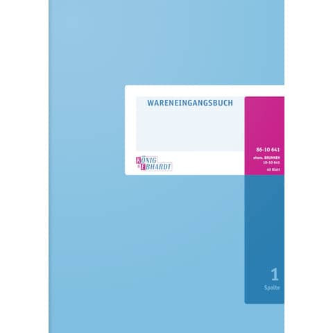 Wareneingangsbuch A4 40Bl K+E 8610641
