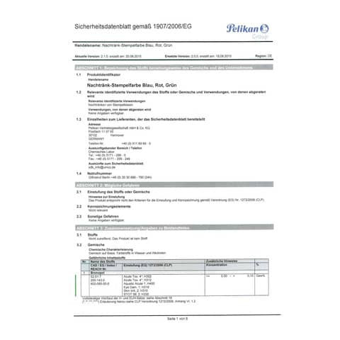 Stempelfarbe 4K 28ml rot PELIKAN 100436065 351221