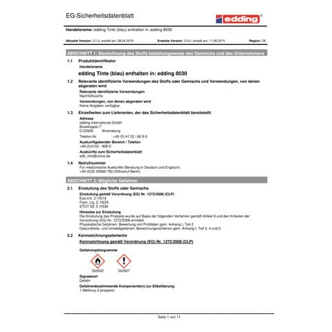 Spezialmarkierstift NLS blau EDDING 8030-003 1,5-3mm