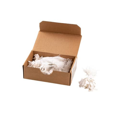 Hängeetiketten 7x15mm weiß 1000St HERMA 6931 mit weissem Faden