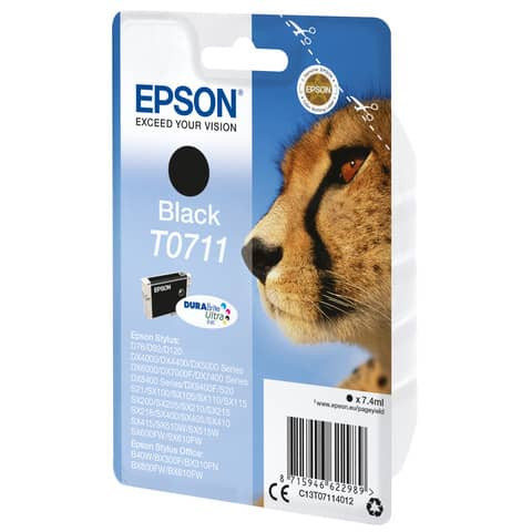 Inkjetpatrone T0711 schwarz EPSON C13T07114012 7,4ml