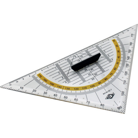 Geometriedreieck 25cm WEDO 52 7 abn.Griff m.Facette