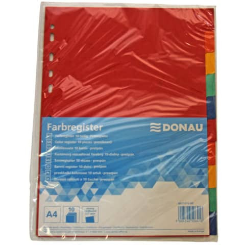 Farbregister A4 10tlg blanko DONAU 8671010-99 Karton225g