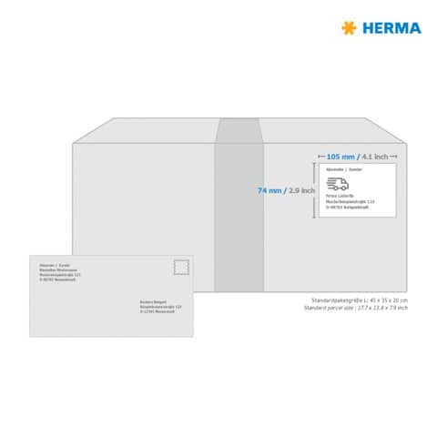 Etiketten Premium 105x74mm weiß HERMA 8645 80 St. permanent haftend