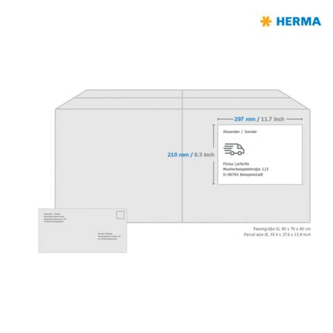 Folienetiketten 297x217 ws HERMA 4698 SuperPrint