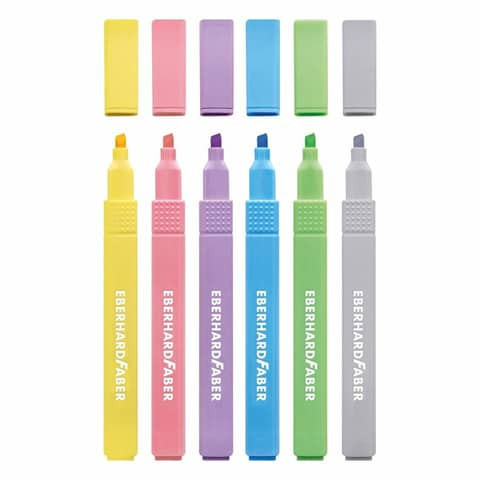 Textmarkeretui 6ST Slim Pastell EBERHARD FABER 551506