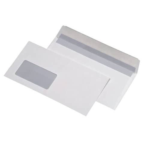 Briefumschläge DIN lang (220x110 mm), mit Fenster, haftklebend, 80 g/qm, 1.000 Stück