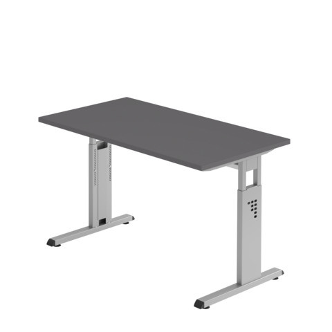 Schreibtisch 120x67,2 graphit/silber HAMMERBACHER MONT.VOS612/G/S