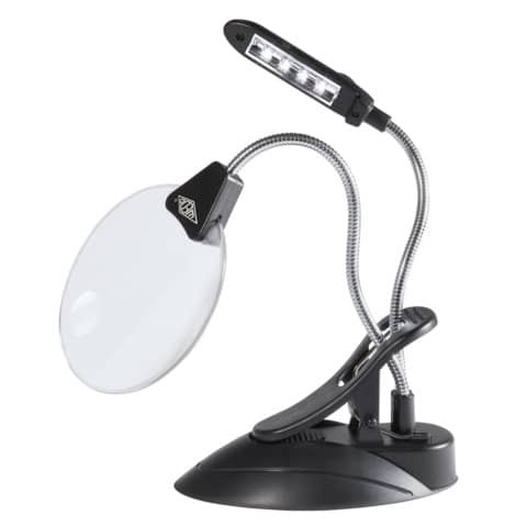 Lupenlampe mit LED schwarz WEDO 271 75201 12,5 cm