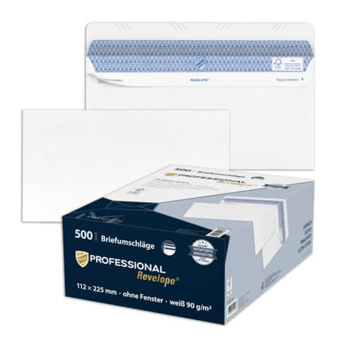 Briefhülle 112x225mm 500ST weiß PROFESSIONAL 30051799